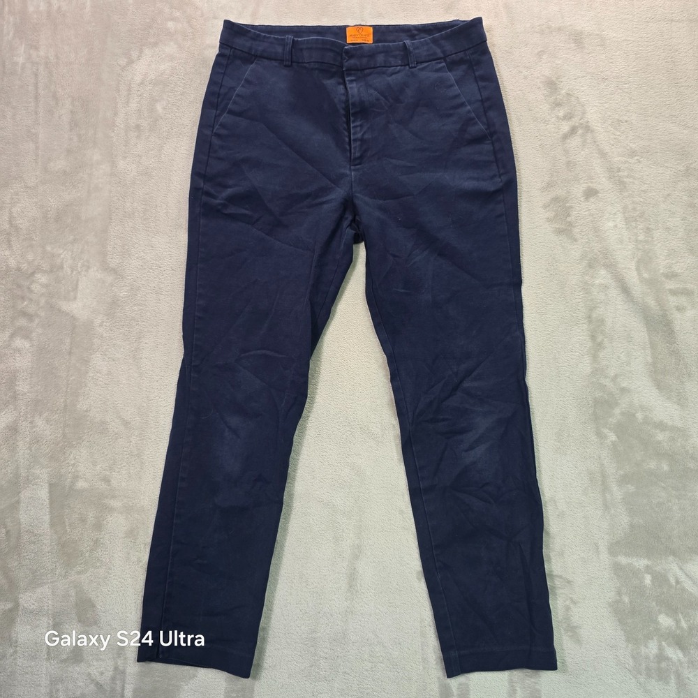 Mary Crafts Chino Pants Womens 10 Dark Navy Regular Fit Flat Front Hiking Preppy